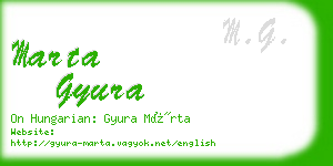 marta gyura business card